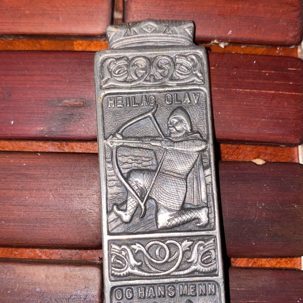 Vintage Norway salad servers KONGE tinn Norwegian Pewter designer Heilac Olav - Picture 5 of 8